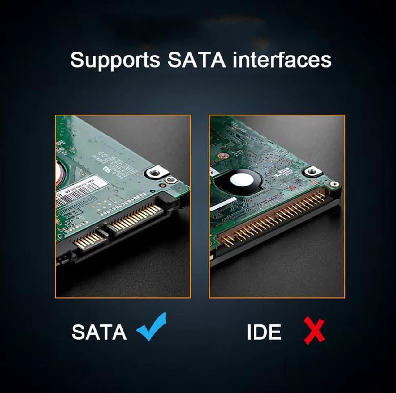 Alt view image 5 of 7 - 2.5" Hard Drive Enclosure USB 3.0 to SATA III for SSD 9.5mm 7mm External Hard Drive Case Support Max 6TB