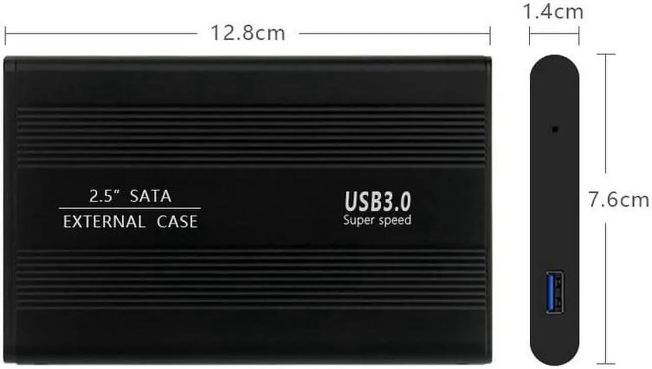 Alt view image 6 of 6 - 2.5-Inch SATA to USB 3.0 Tool-Free External Hard Drive Enclosure Optimized for SSD, Support UASP SATA III Black