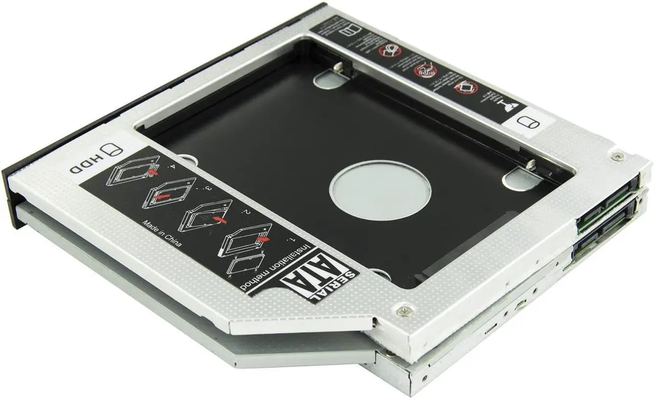 Alt view image 7 of 7 - Universal 9.5mm SATA to SATA 3nd SSD HDD Hard Drive Caddy Adapter Tray Enclosures for DELL HP Lenovo ThinkPad Samsung Laptop