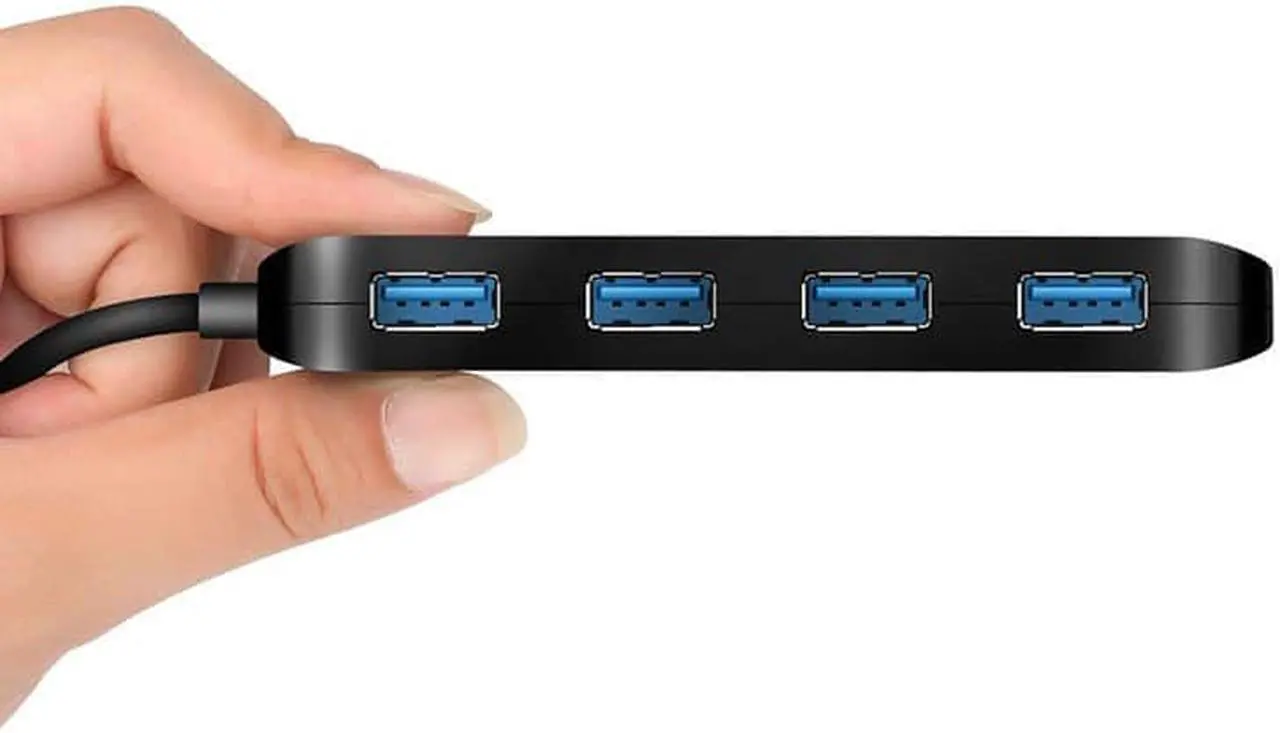 Alt view image 2 of 7 - USB 3.0 Hub Splitter - USB Extender 4 Port USB Ultra Slim Data Hub with Individual Power Switch and LED
