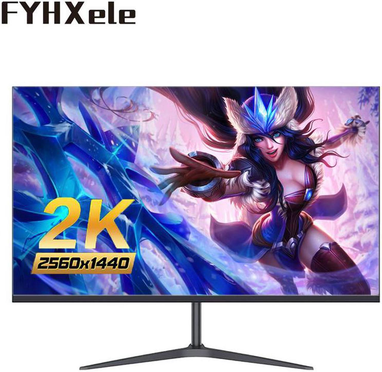 24 Inch 2K Monitor 75Hz Desktop PC IPS Panel 100%sRGB 8bit Hi-FRC 2560*1440 VESA 100*100 HDMI/DP Professional Color Display