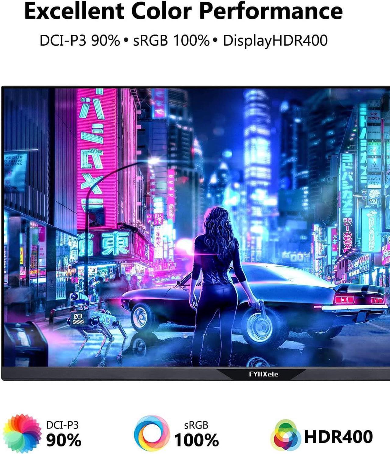 Alt view image 4 of 7 - FYHXele 4K Gaming Monitor 144Hz 32inch, Fast UHD IPS Computer Monitor, 1ms, VESA Mountable, DSC, Built-in Speakers, Free-Sync, 1xDP1.4, 1xHDMI2.1, 1xHDMI2.0, 1xUSB-C, USB Hub, 95% DCI-P3, HDR400