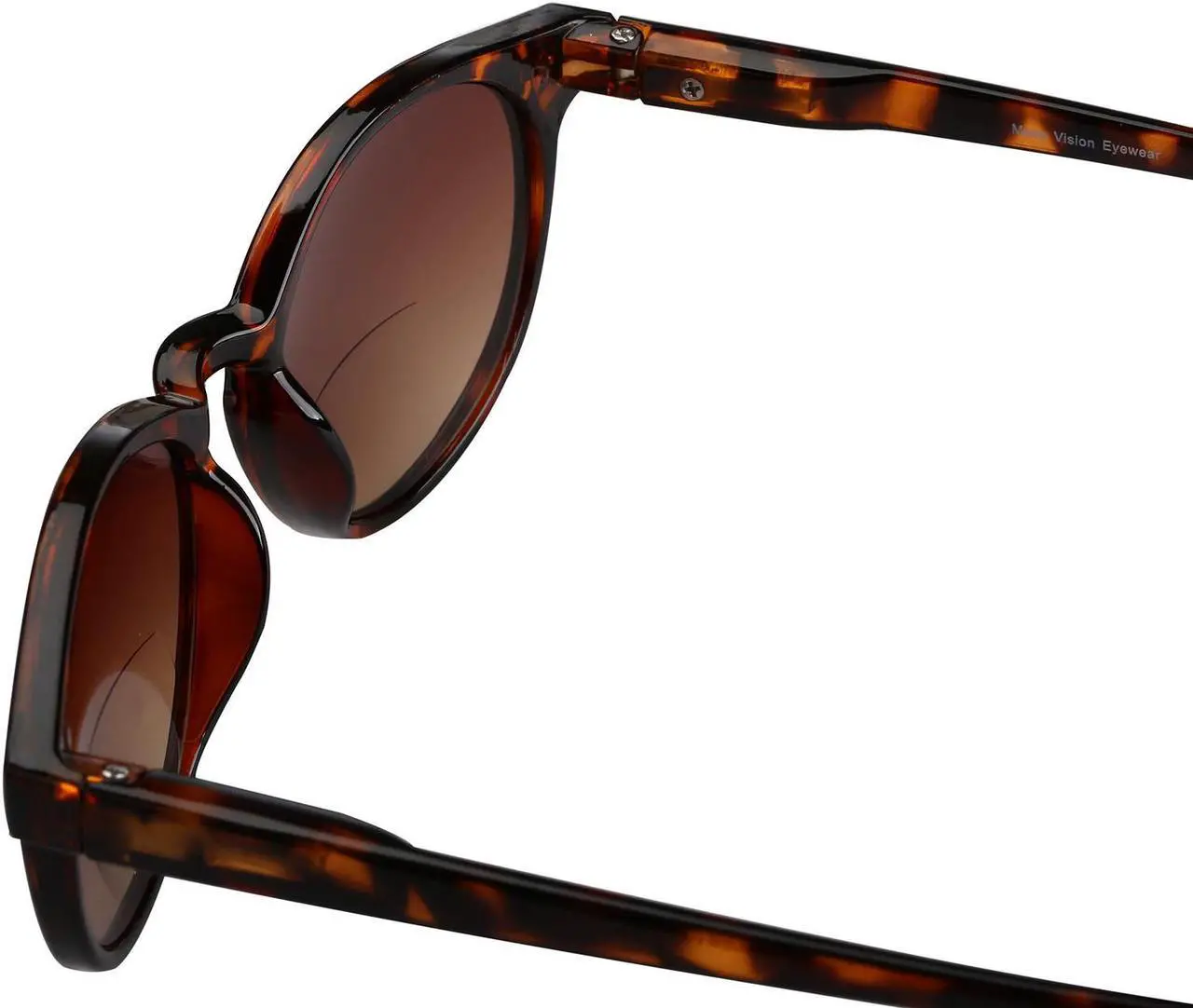 Alt view image 4 of 5 - "The Brilliance" Bifocal Sunglasses - Round, Full Frame Reading Sunglasses +1.75 Tortoise