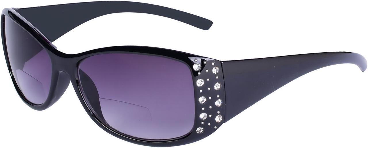 Alt view image 2 of 4 - Women's Fashion Bifocal Sunglasses with Rhinestones