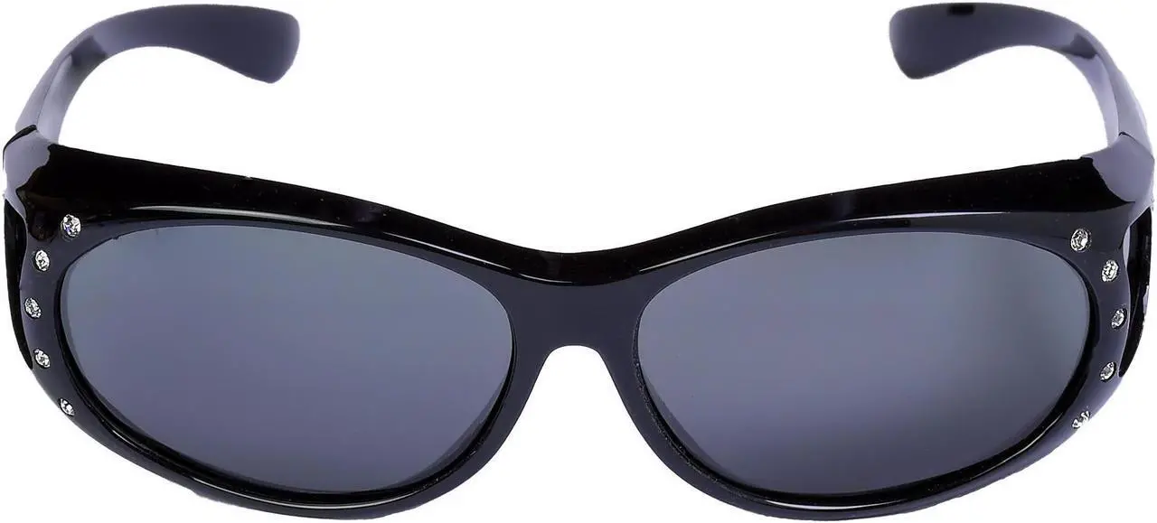 Main image of Women's Polarized Sunglasses that Fit Over Prescription Glasses Featuring Rhinestones