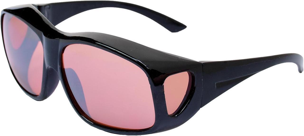 Alt view image 2 of 3 - Extra Large Sunglasses that Fit Over Prescription Glasses Featuring (HD) Blue Blocker Lenses for Men and Women Gloss Black