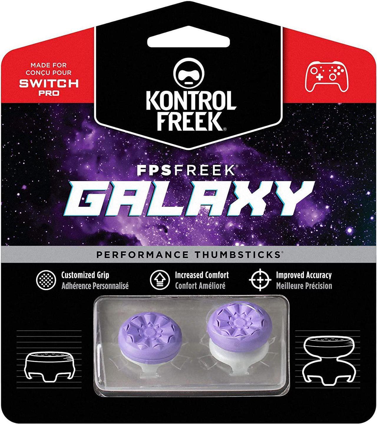 Main image of KontrolFreek FPS Freek Galaxy Performance Thumbsticks for Nintendo Switch | 1 Mid-Rise, 1 High-Rise Concave | Purple
