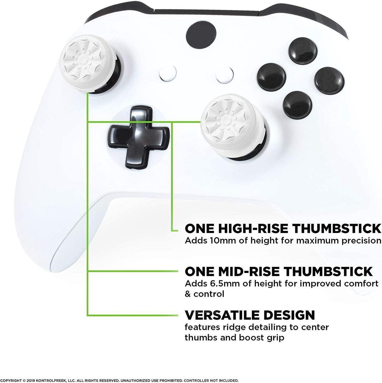 Alt view image 4 of 7 - KontrolFreek FPS Freek Galaxy White for Xbox One and Xbox Series X/S Controller | 2 Performance Thumbsticks | 1 High-Rise, 1 Mid-Rise | Galaxy white