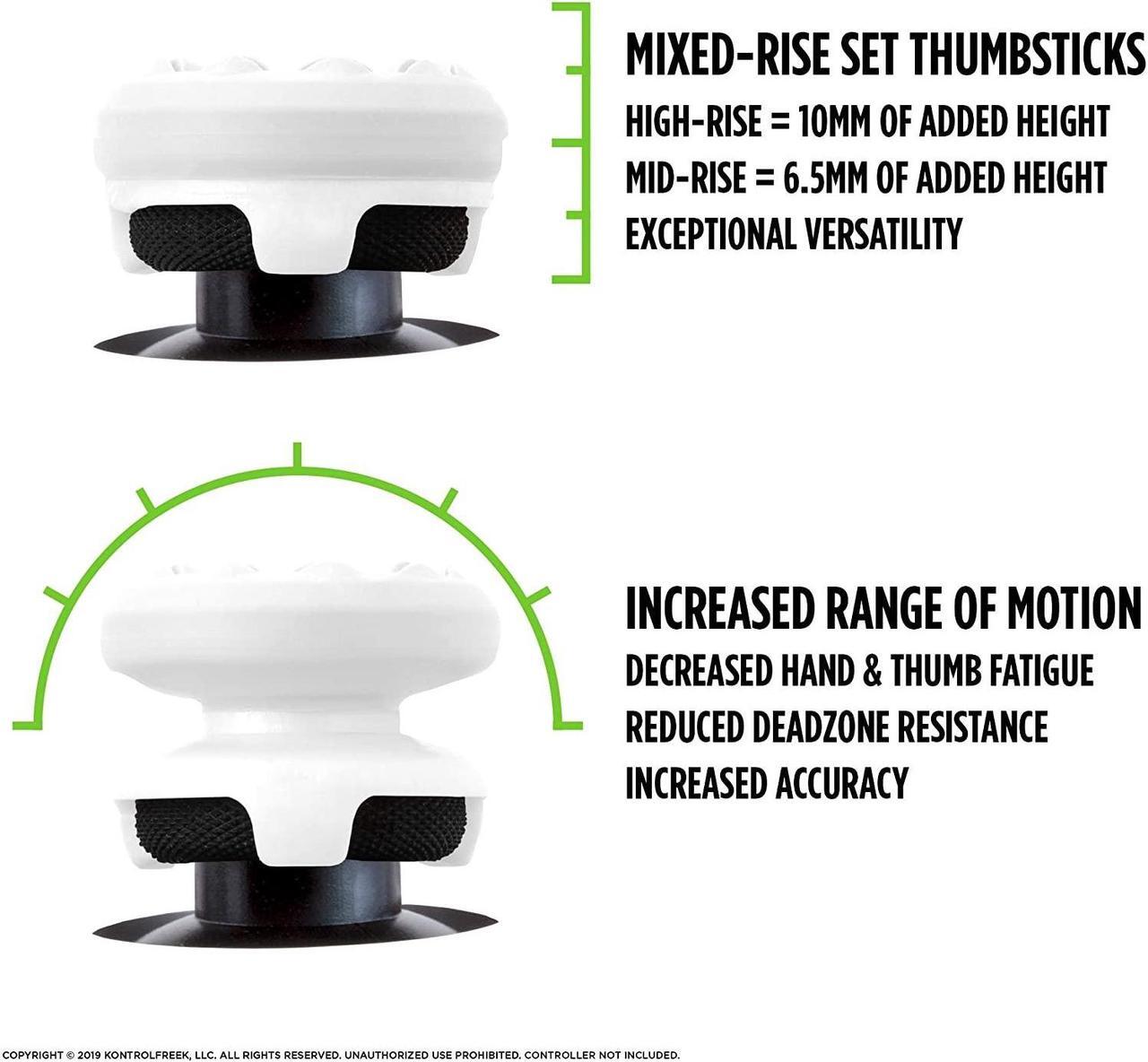 Alt view image 3 of 7 - KontrolFreek FPS Freek Galaxy White for Xbox One and Xbox Series X/S Controller | 2 Performance Thumbsticks | 1 High-Rise, 1 Mid-Rise | Galaxy white