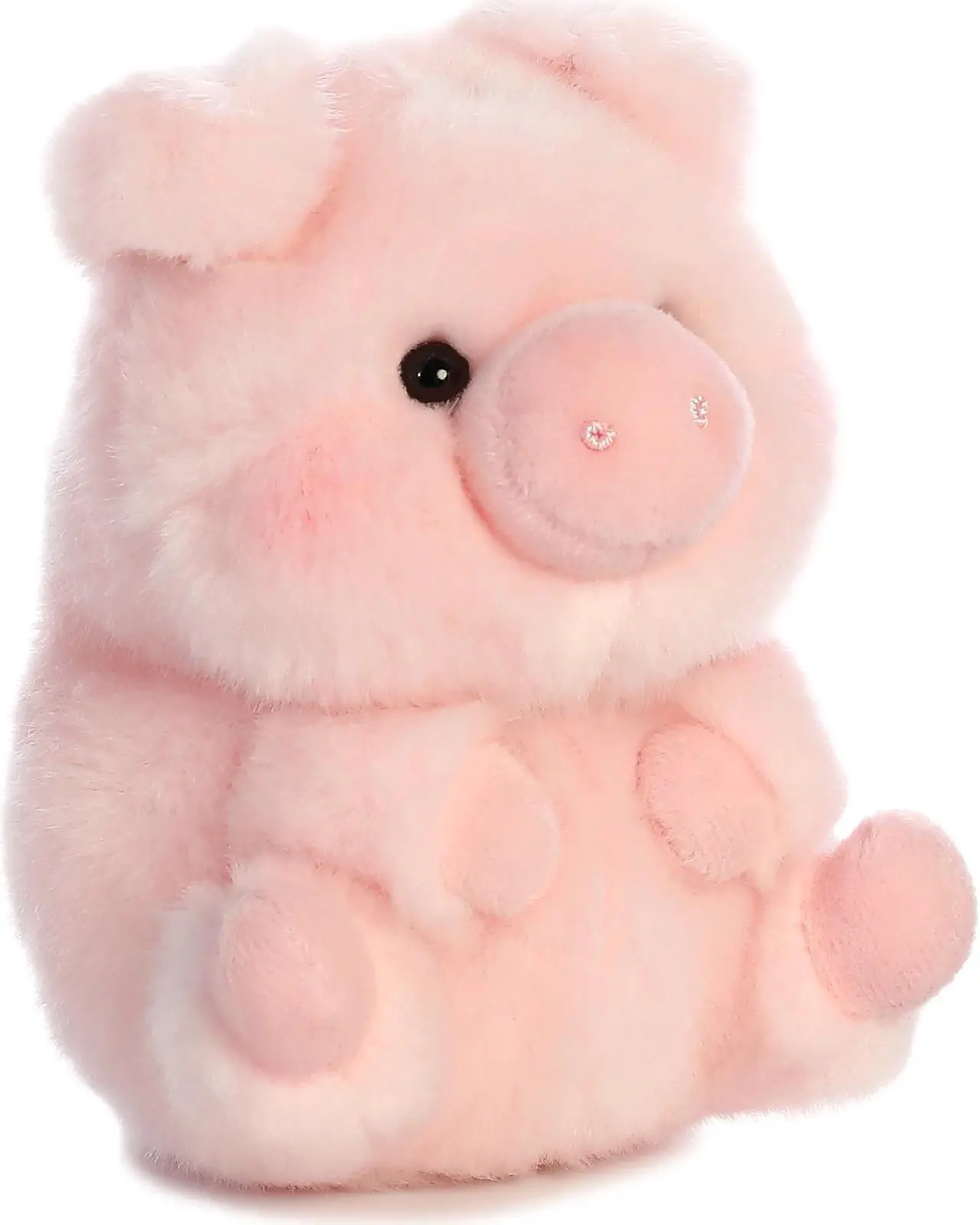 Alt view image 5 of 6 - Aurora® - Mini Pink Rolly Pet - 5" Prankster Pig - Round Stuffed Animal