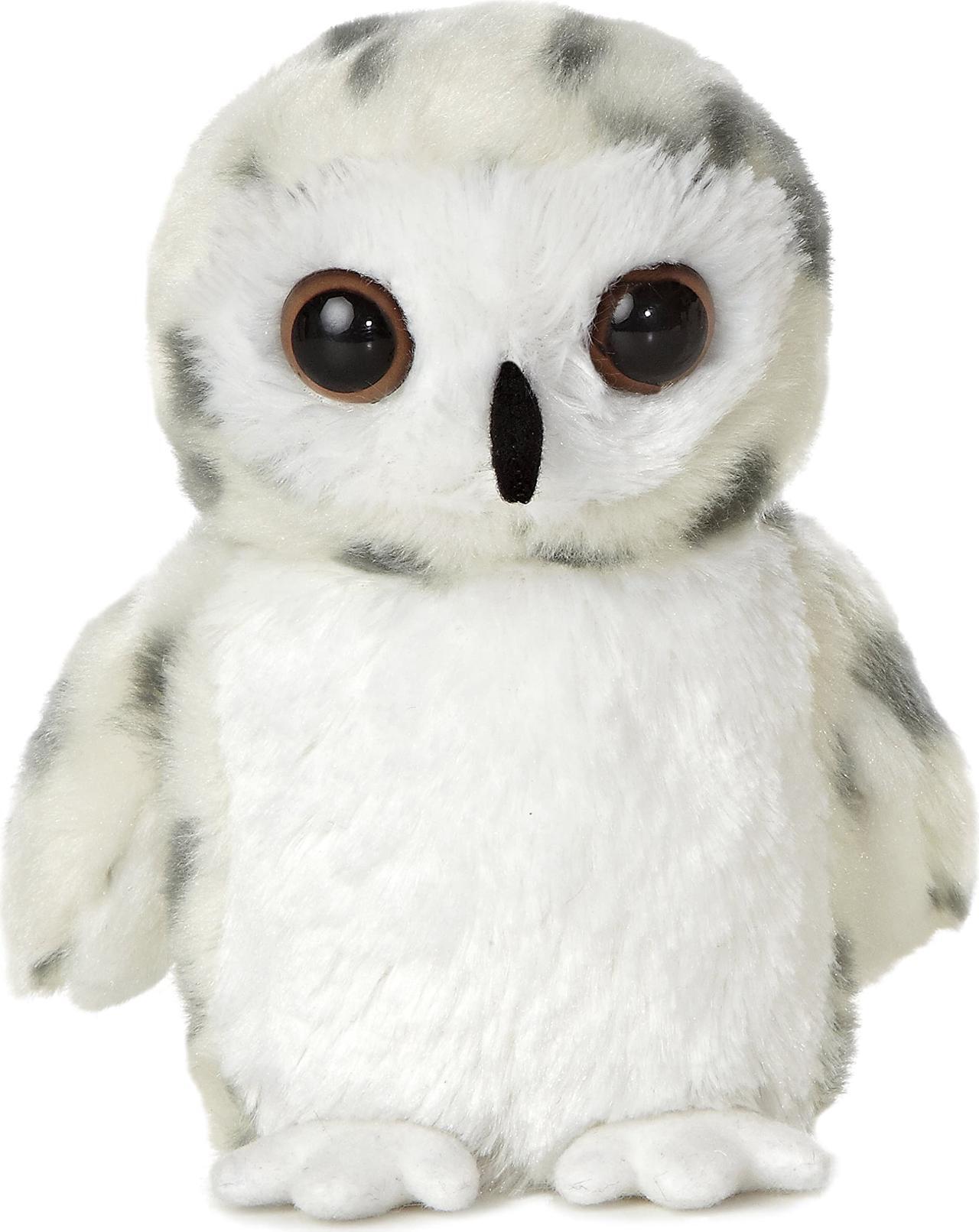Alt view image 6 of 6 - Aurora® - Small White Mini Flopsie - 8" Snowy Owl - Adorable Stuffed Animal