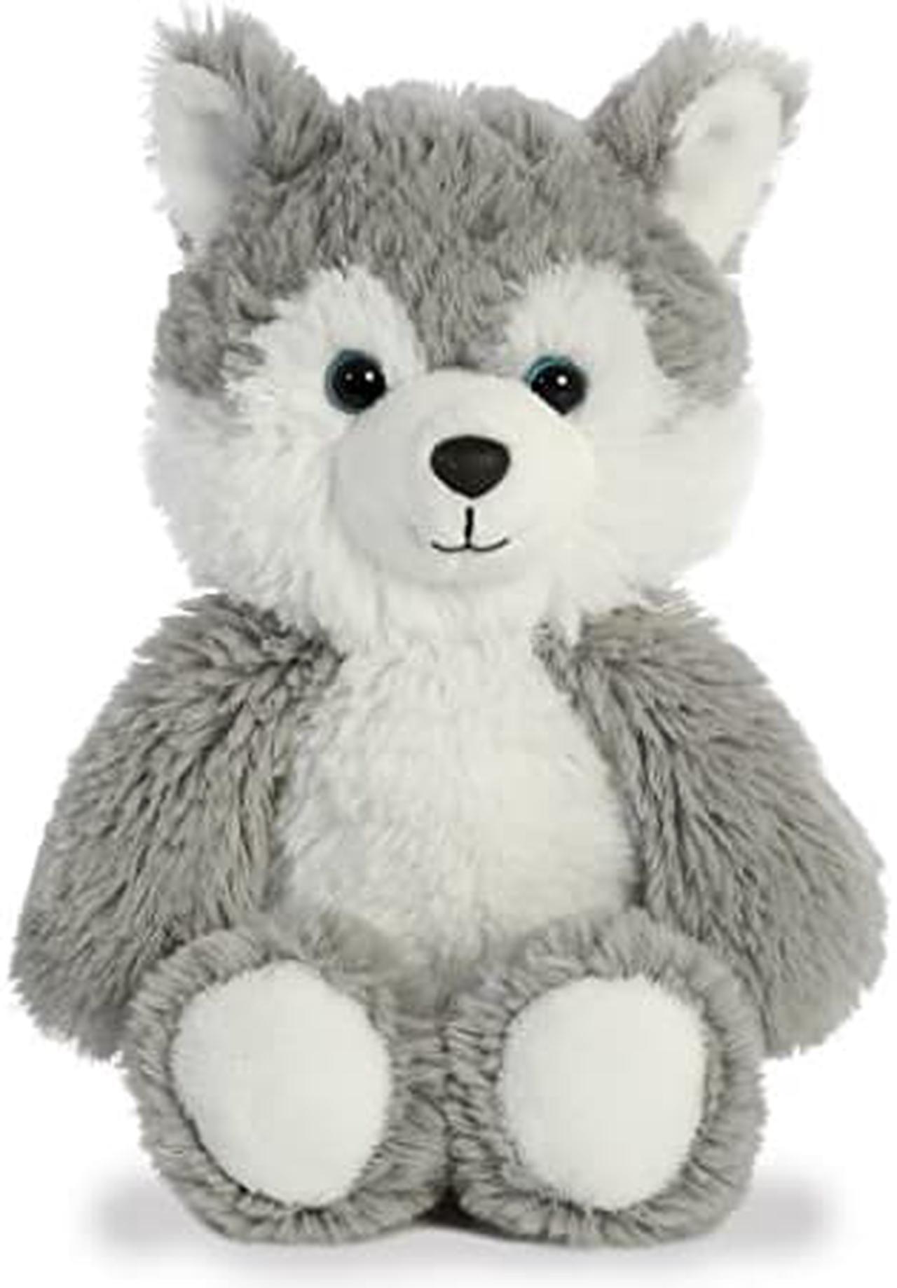 Alt view image 3 of 3 - Aurora® - Small Gray Cuddly Friends - 8" Husky - Playful Stuffed Animal