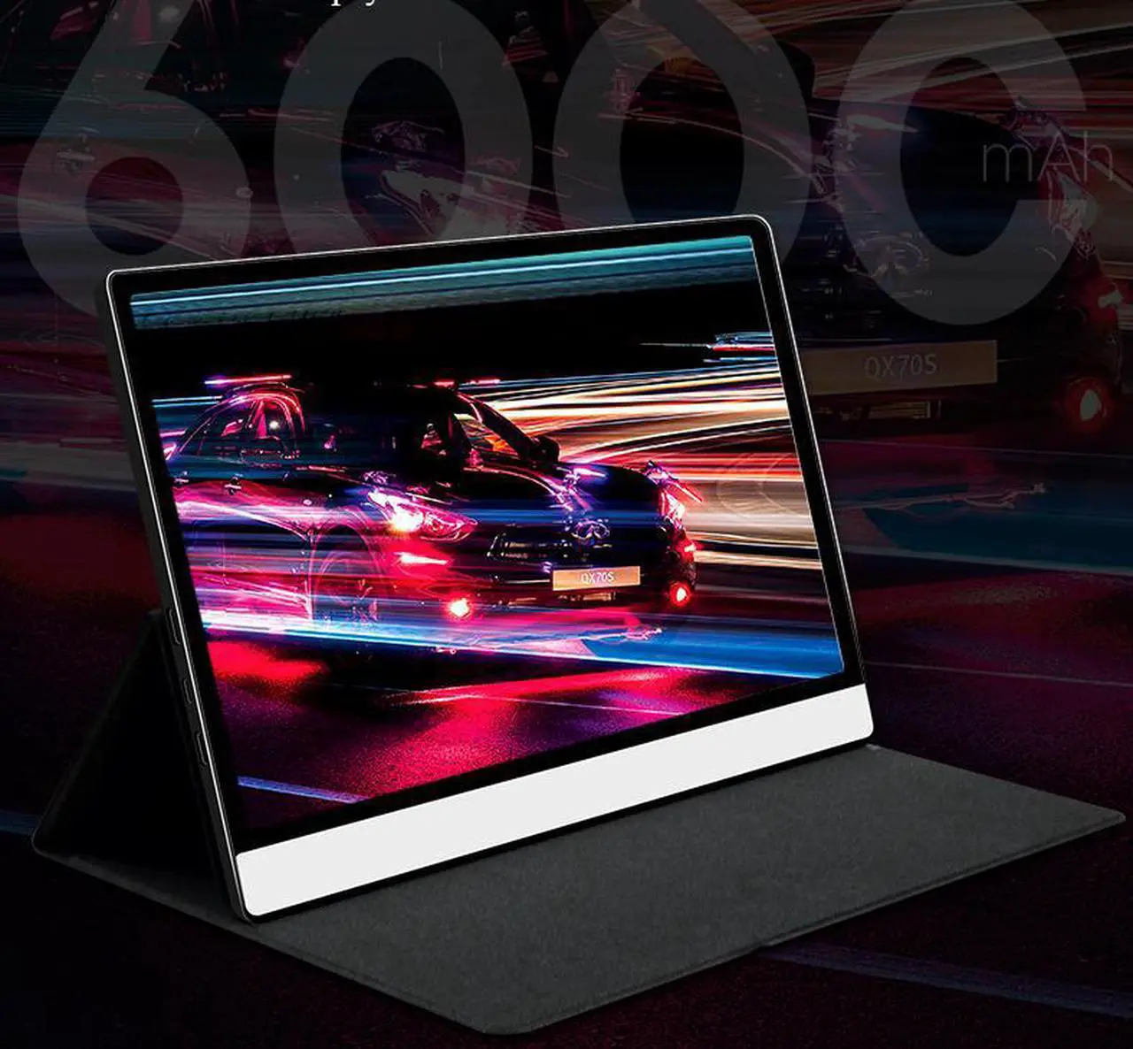 Alt view image 5 of 7 - ZSCMALLS 3K Touchscreen Portable Monitor  Resolution 13.3 Inch Lightweight Dual USB C Computer Display with Mini HDMI Type-C Built-in Speaker for Laptop PC Phone PS4 Xbox Mac Smart Cover Included