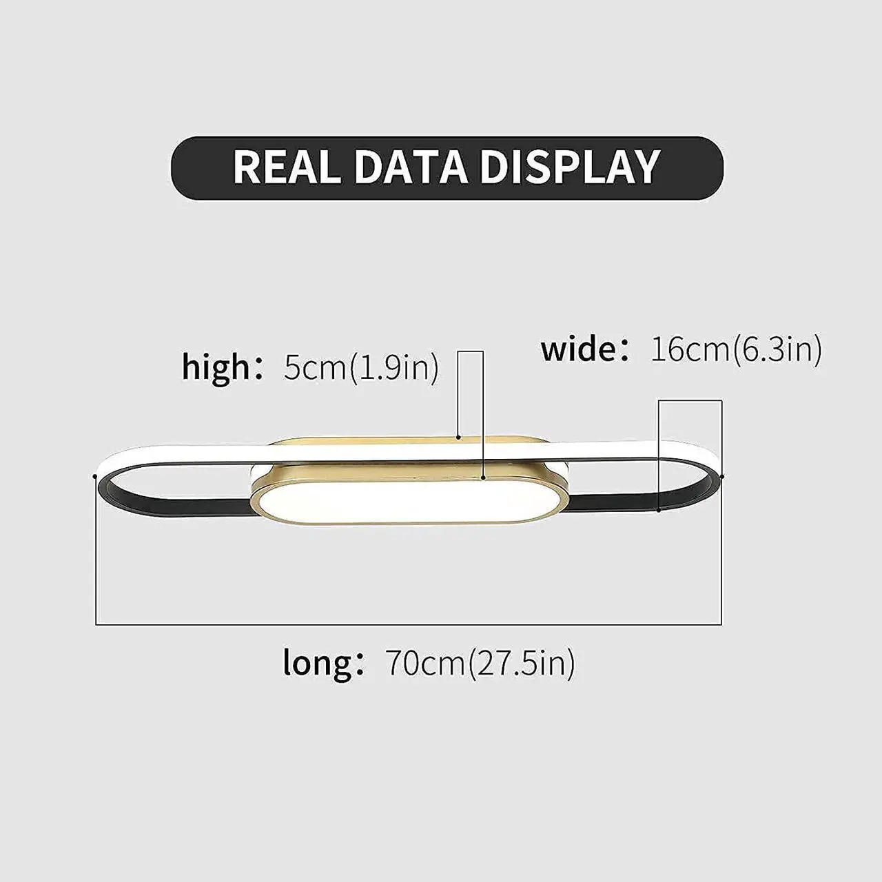 Alt view image 7 of 7 - Garwarm Modern LED Flush Mount Ceiling Lights Dimmable LED Ceiling Lamp with Remote Control 2.3ft Acrylic Linear Ceiling Lighting Fixtures for Living Room Kitchen Dining Room Bedroom (40W/3000-6500K)