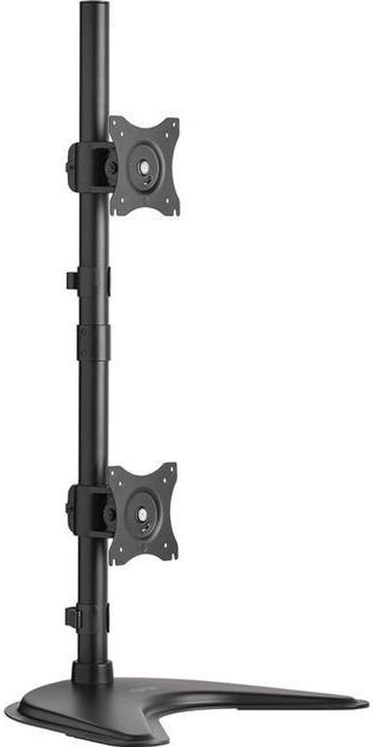 Alt view image 7 of 20 - Tripp Lite Dual Vertical Flat-Screen Desk Stand/Clamp Mount, 15" to 27" Displays