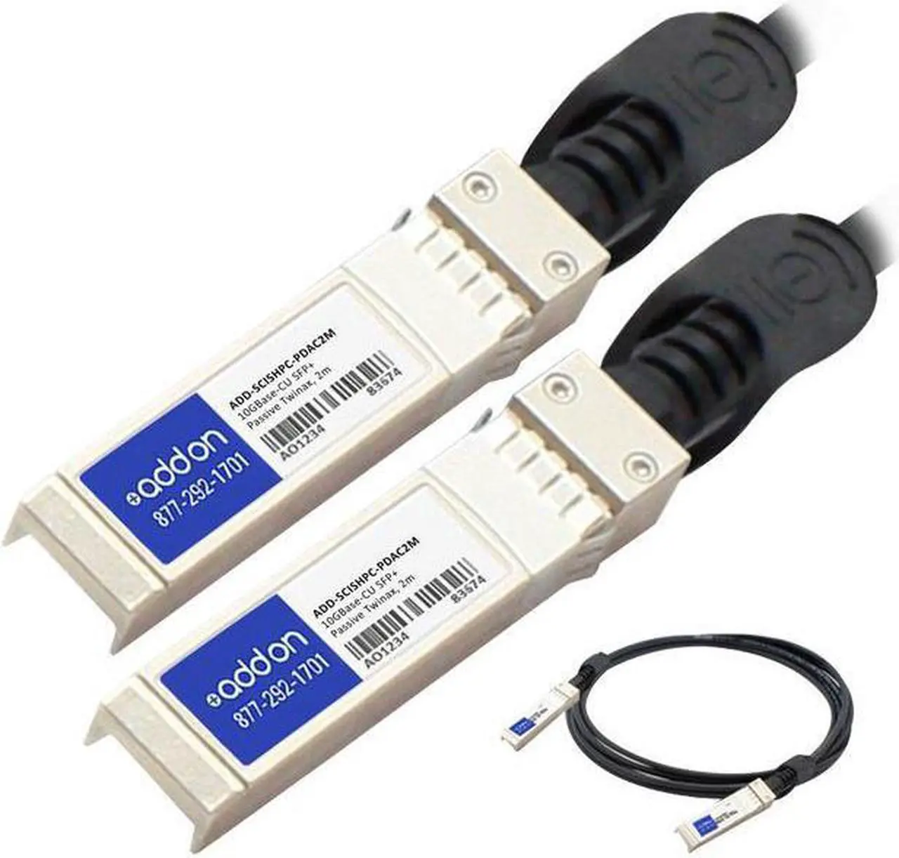 Alt view image 7 of 8 - AddOn Cisco SFP-H10GB-CU2M to HP JD097C-2M Compatible TAA Compliant 10GBase-CU SFP+ to SFP+ Direct