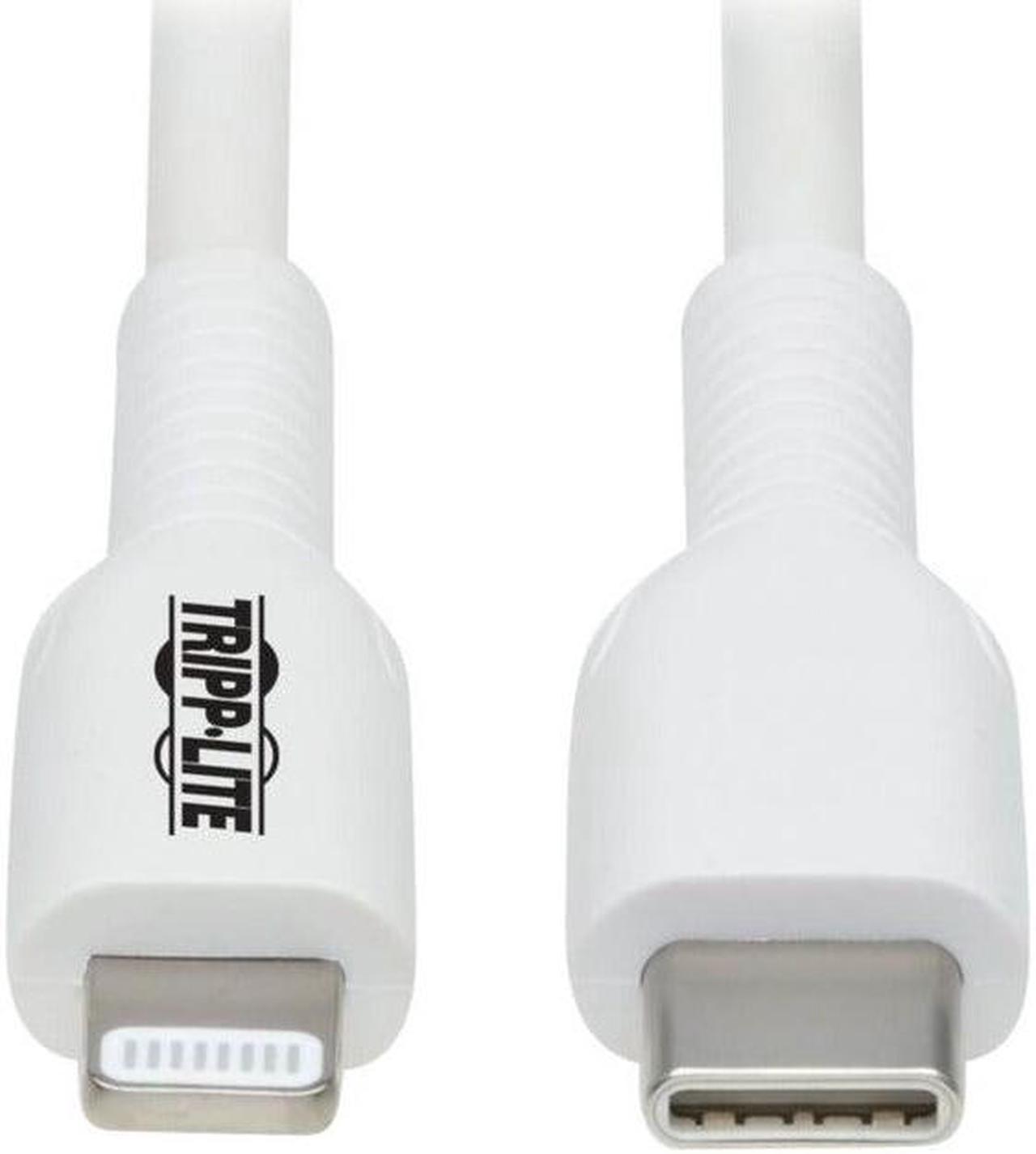 Tripp Lite USB-C to Lightning Sync-Charge Cable (M-M), MFi Certified, White, 2 m (6.6 ft.)