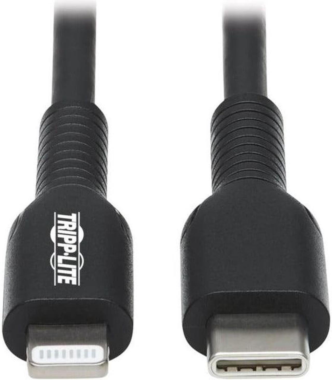 Tripp Lite USB-C to Lightning Sync-Charge Cable (M-M), MFi Certified, Black, 2 m (6.6 ft.)