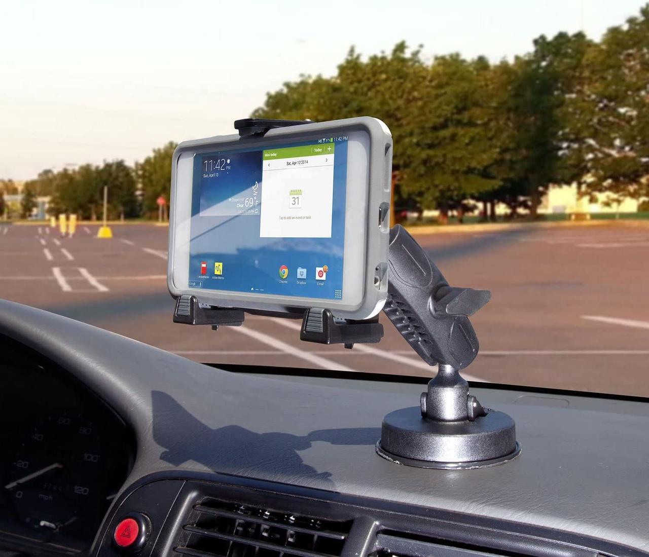 Alt view image 5 of 7 - iBOLT xProDock NFC Bizmount - Phone Holder/Mount with Heavy Duty Suction Cup Base and 2m microUSB Cable- for Your Windshield, Dashboard - for Telematic Commuters, Fleets, Cars, Large Trucks, Vans
