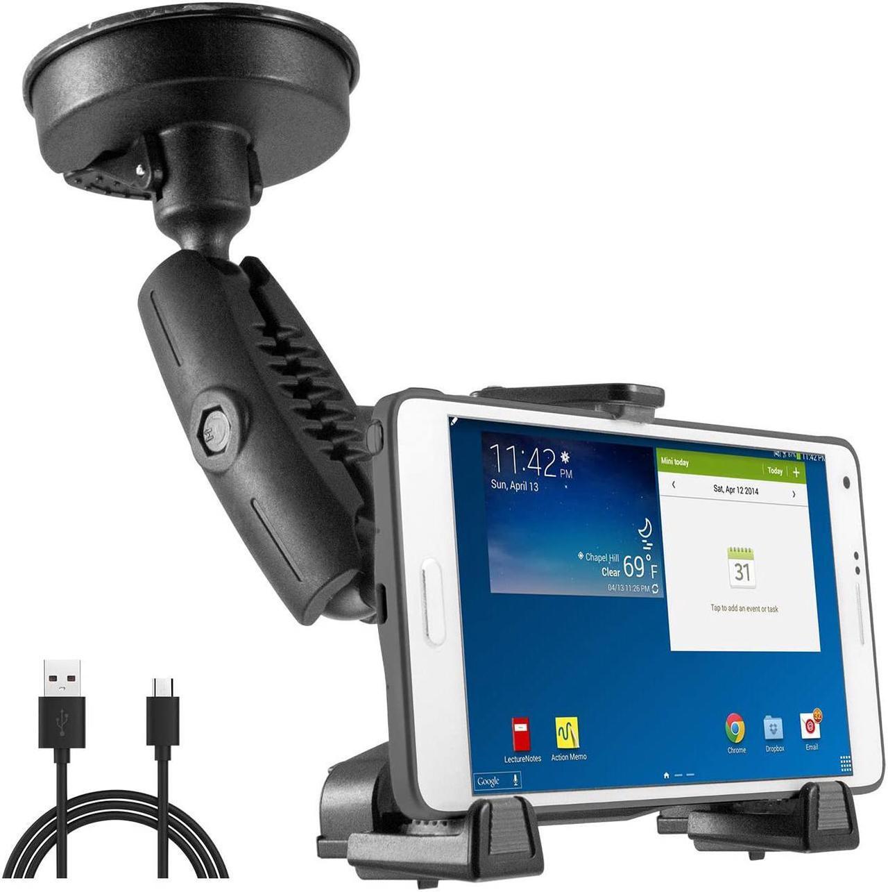 Main image of iBOLT xProDock NFC Bizmount - Phone Holder/Mount with Heavy Duty Suction Cup Base and 2m microUSB Cable- for Your Windshield, Dashboard - for Telematic Commuters, Fleets, Cars, Large Trucks, Vans