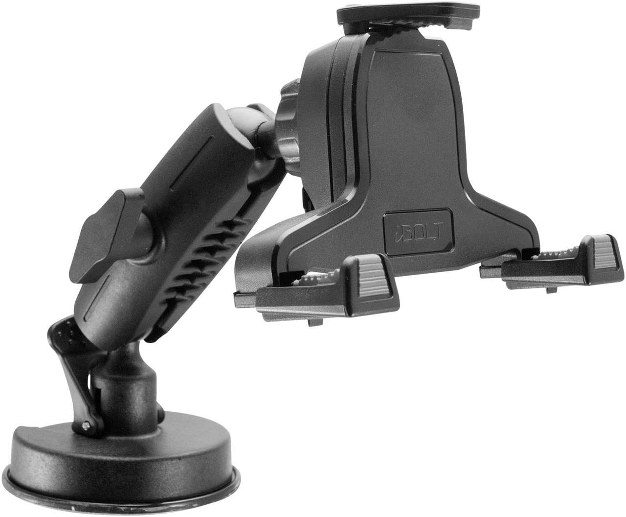 Alt view image 2 of 7 - iBOLT xProDock NFC Bizmount - Phone Holder/Mount with Heavy Duty Suction Cup Base and 2m microUSB Cable- for Your Windshield, Dashboard - for Telematic Commuters, Fleets, Cars, Large Trucks, Vans