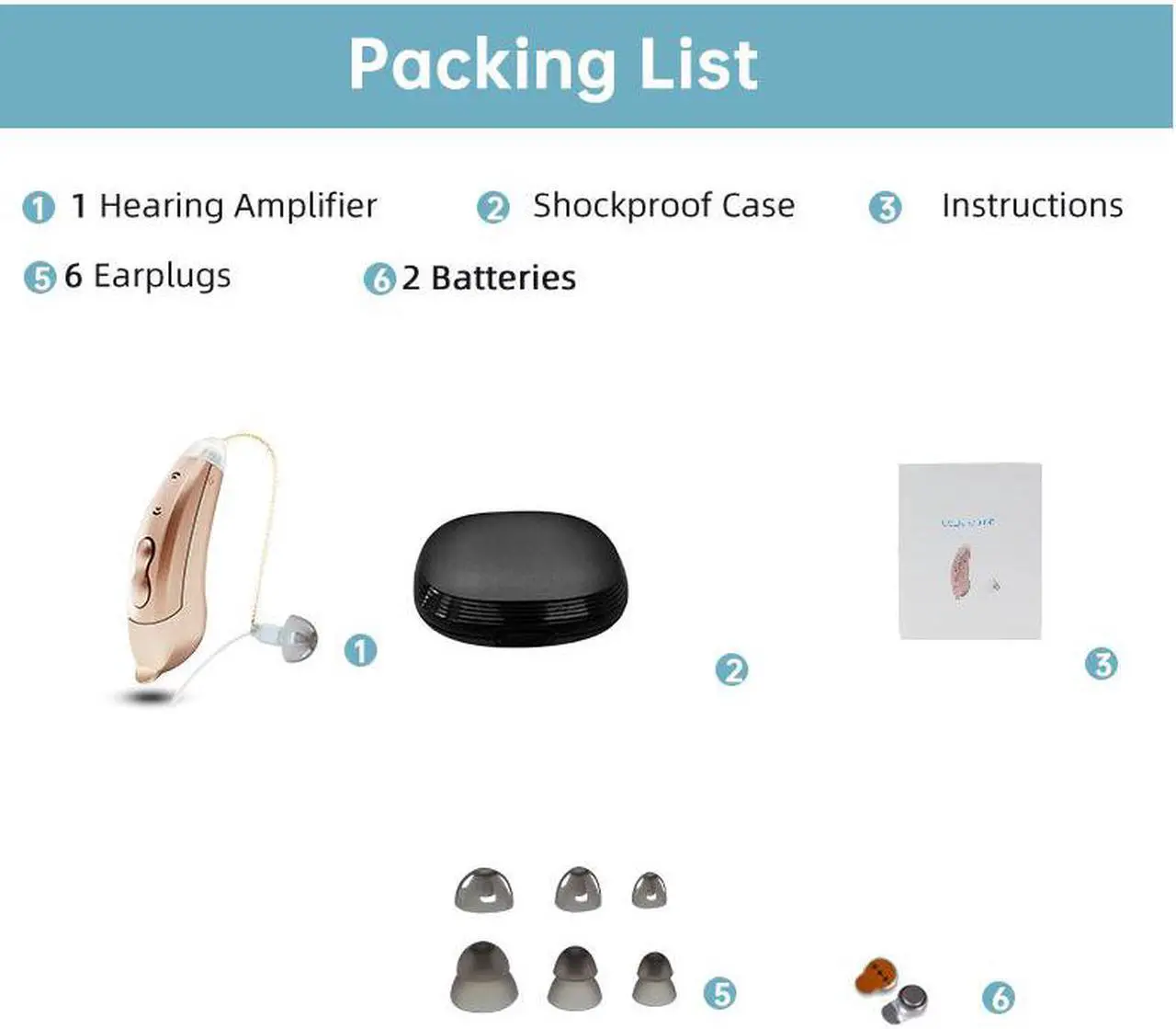 Alt view image 6 of 7 - 10 Channels Bluetooth Digital Hearing Aids Smart Sound Amplifiers, Programmable Wireless App Sound Assist Aid, for Adults and Seniors