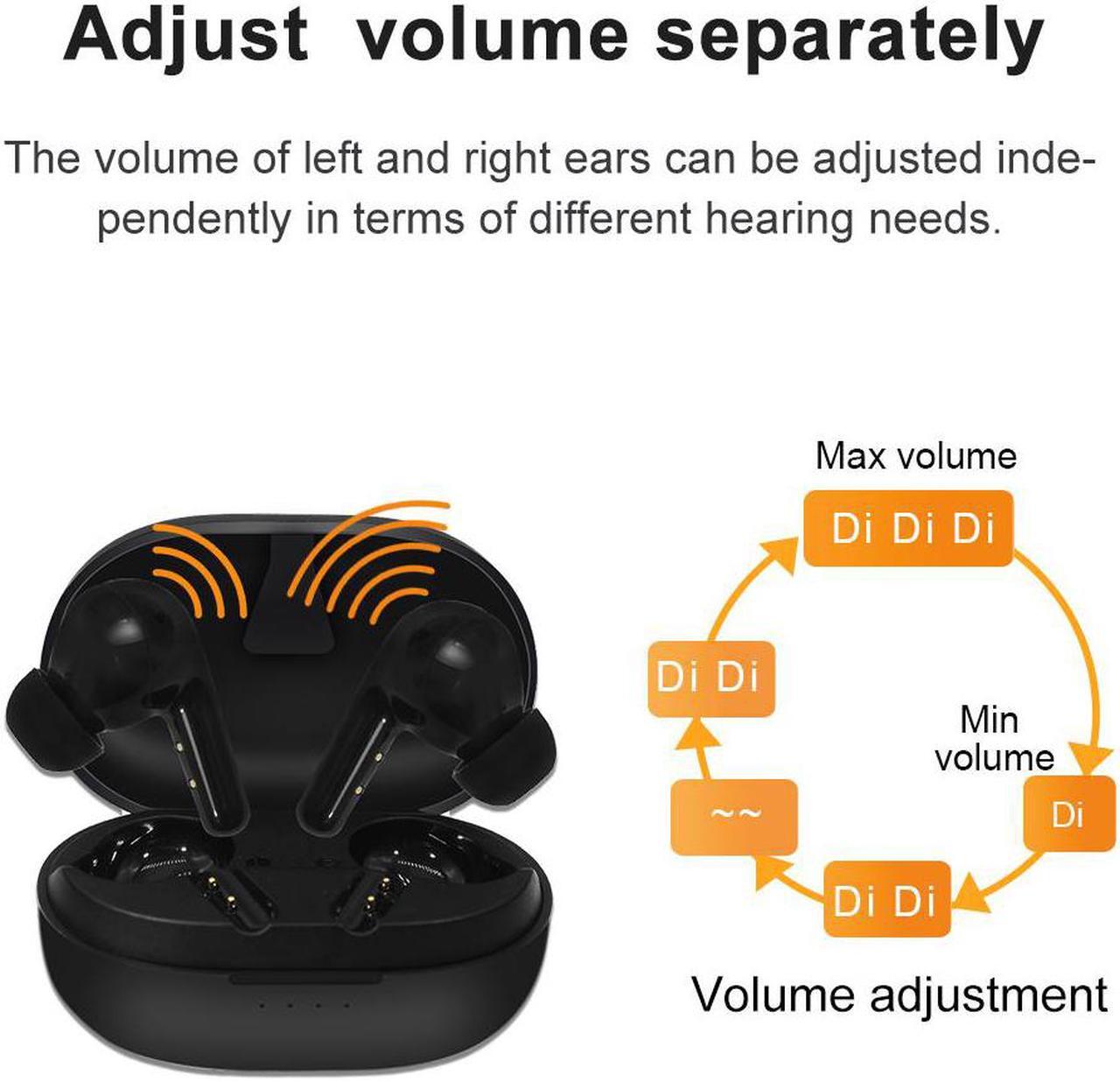 Alt view image 6 of 7 - Rechargeable Deaf Hearing Aids Audifonos For Mild To Moderate Adjustable Bluetooth Answer Wireless H012 Ear Extension App
