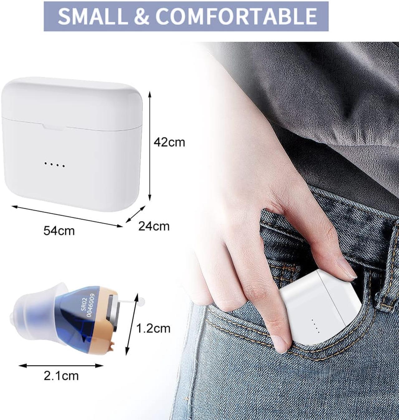 Alt view image 3 of 6 - Elderly Rechargeable Magnetic Hearing Aid USB Mini Inner Ear Portable Amplifier SR02 Adjustable Audio