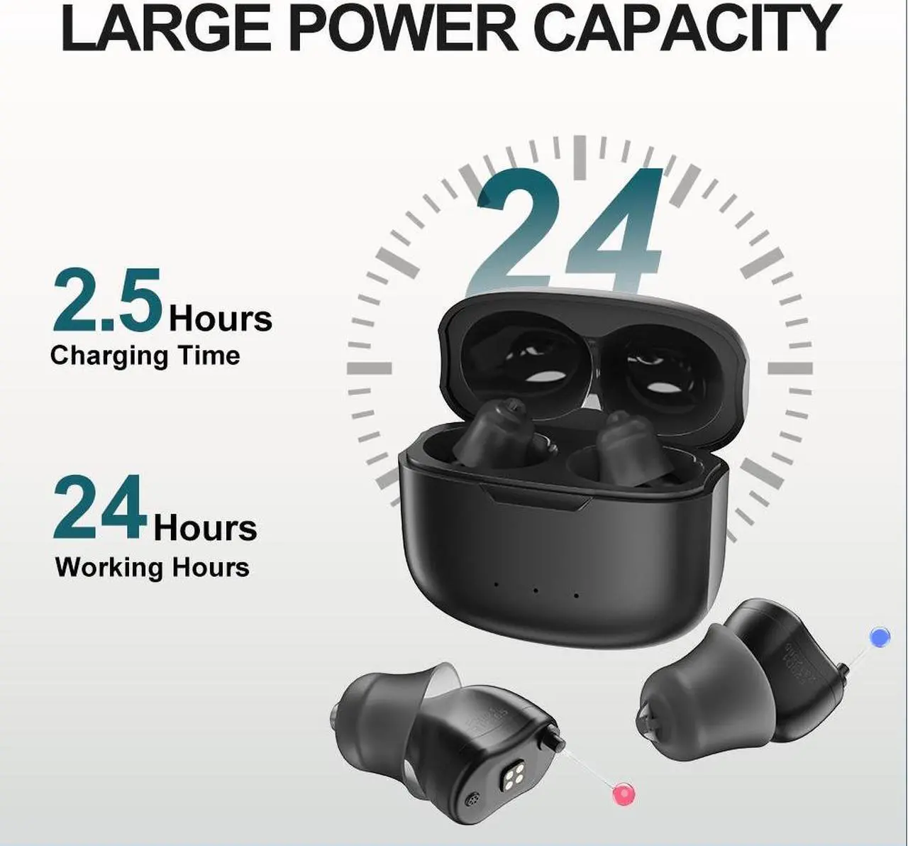 Alt view image 4 of 6 - Elderly Hearing Aids Noise Reduction CIC Rechargeable Mild To Moderate Hearing Loss Adult Comfort Digital Hearing Amplifier