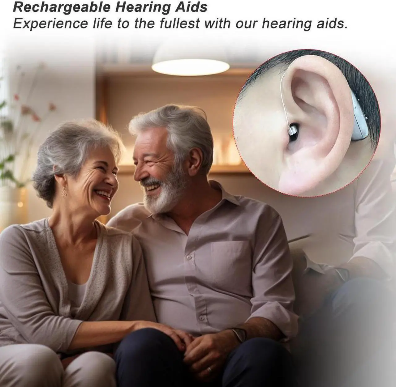 Alt view image 6 of 7 - Elderly Hearing Aids Rechargeable for Adults and Seniors Small Digital Hearing Amplifiers with Noise Canceling with Charge Case