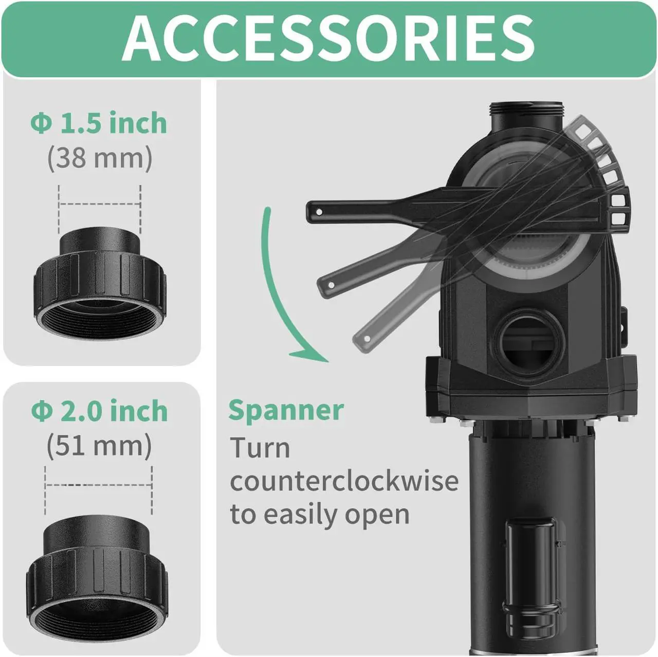 Alt view image 6 of 7 - 2.5HP 6240GPH Pool Pumps Above Ground and Inground, 1725RPM/3450RPM 2-Speed Swimming Pool Pumps, Super Power, Salt/Fresh Water, IP44 Waterproof, Energy Saving