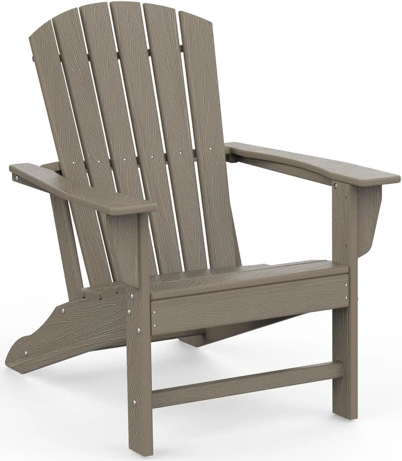 Main image of Adirondack Chairs, HDPE All-Weather Fire Pit Chairs, Plastic Campfire Chair for Deck Backyard Patio Outdoor Poolside Porch Lawn Outside, Brown