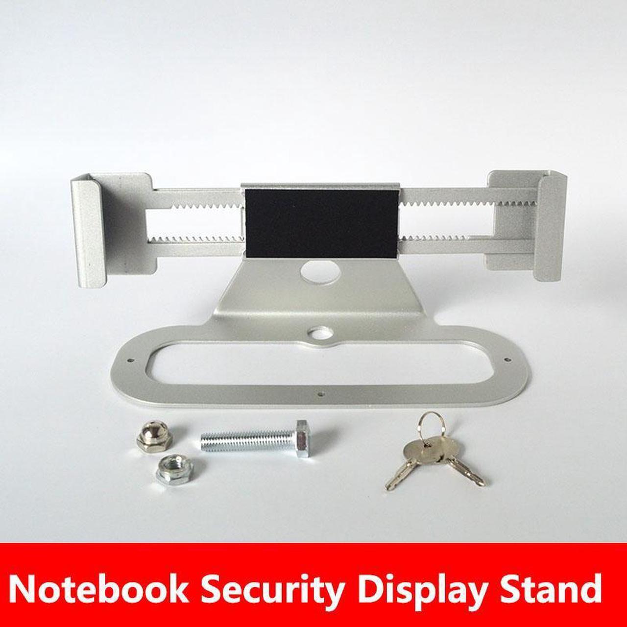 Alt view image 7 of 7 - Notebook Computer Security Display Stand Macbook Laptop Security Display Rack Desk Mount Anti Theft Lock With Keys