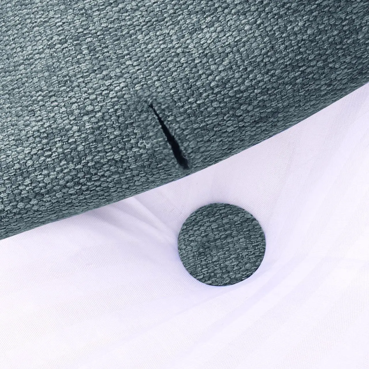 Alt view image 7 of 7 - Rucener Triangular Reading Pillow Large Bolster Headboard Backrest Positioning Support Wedge Pillow for Day Bed Bunk Bed with Removable Cover