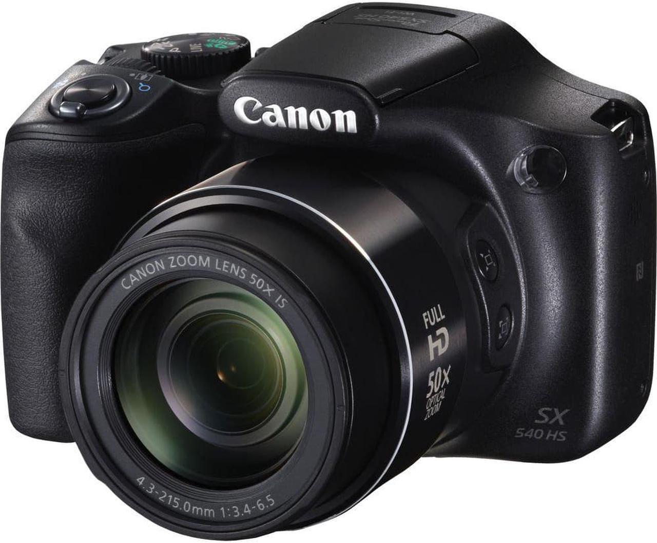 Alt view image 2 of 4 - Canon PowerShot SX540 HS Digital Point and Shoot Camera + Extra Battery + Digital Flash + Camera Case + 128GB Class 10 M
