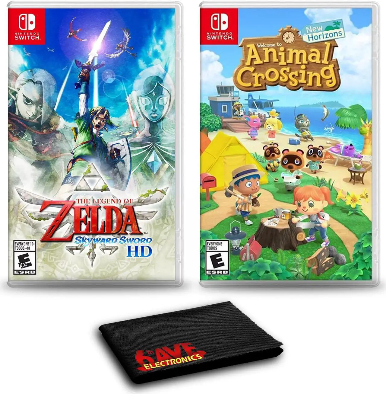 Main image of The Legend of Zelda: Skyward Sword HD and Animal Crossing: New Horizons - Two Game Bundle For Nintendo Switch