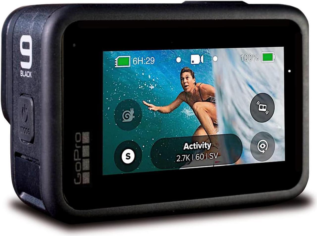 Alt view image 2 of 3 - GoPro HERO9 Black - Waterproof Action Camera + 64GB Card and Cleaning Cloth