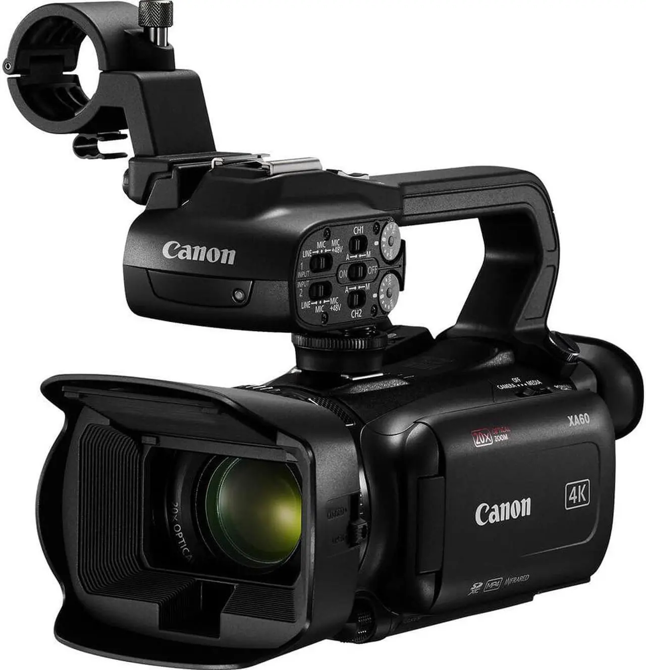 Alt view image 6 of 7 - Canon Vixia HF G70 UHD 4K Camcorder + 64GB Memory Card + BP828 Battery + More