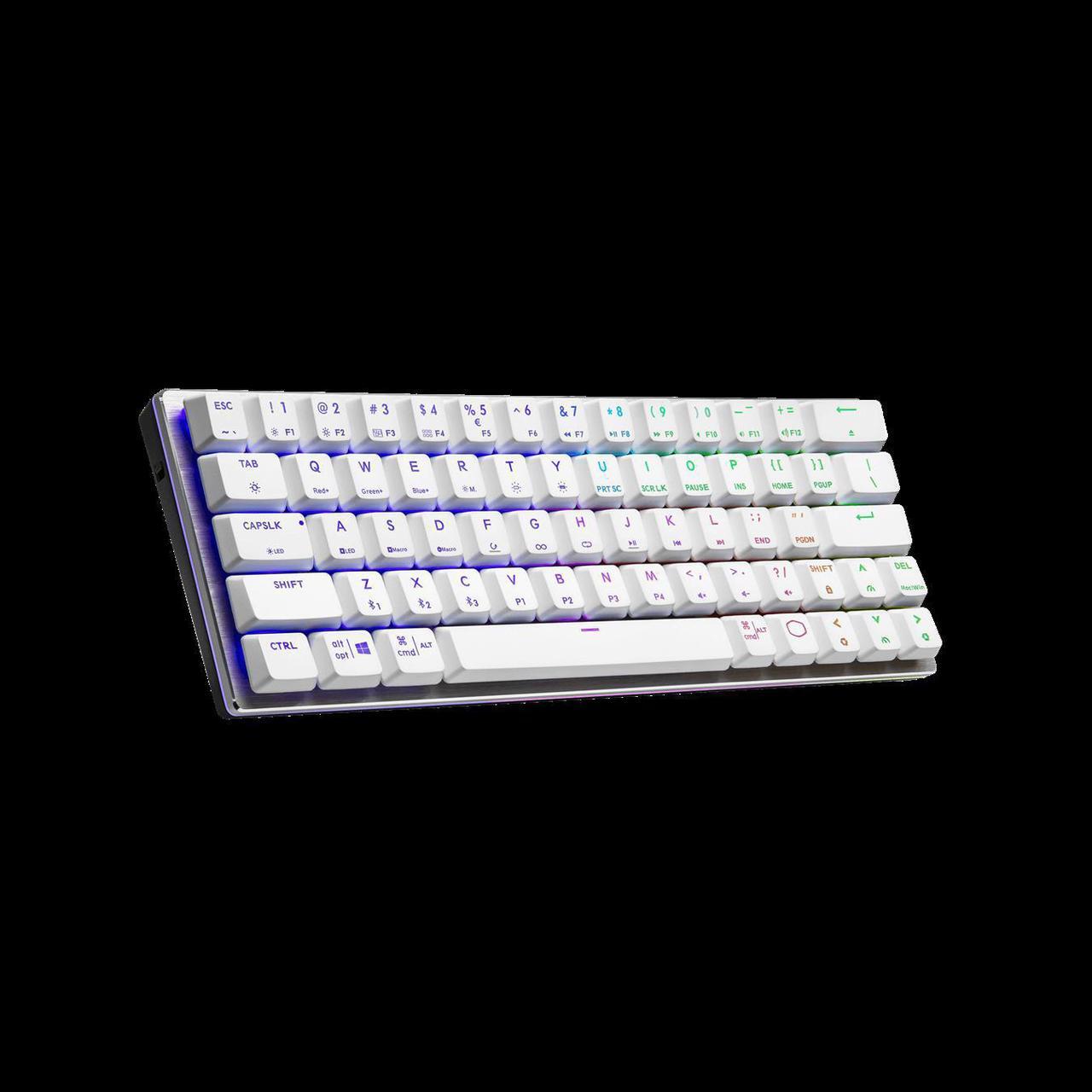 Alt view image 2 of 4 - Cooler Master SK622 Gaming Keyboard - Wired/Wireless Connectivity - Bluetooth - USB 2.0 Type A Interface - Mac OS, Android, Windows - Mechanical Keyswitch - White