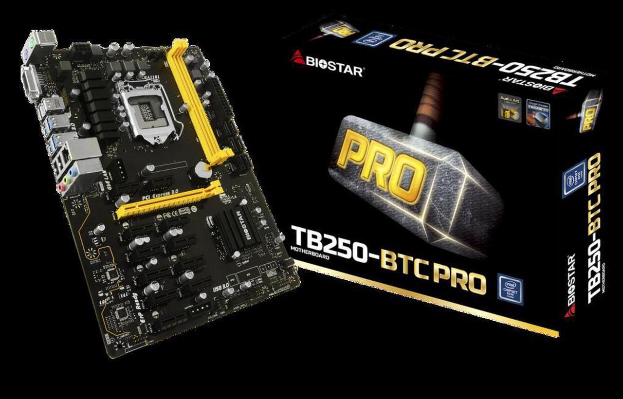 Main image of AVGPC mining kit Intel CPU and Memory with Biostar TB250-BTC PRO Core i7/i5/i3 LGA1151 Intel B250 DDR4 Supports 6 AMD and 6 NVIDIA Graphics Cards