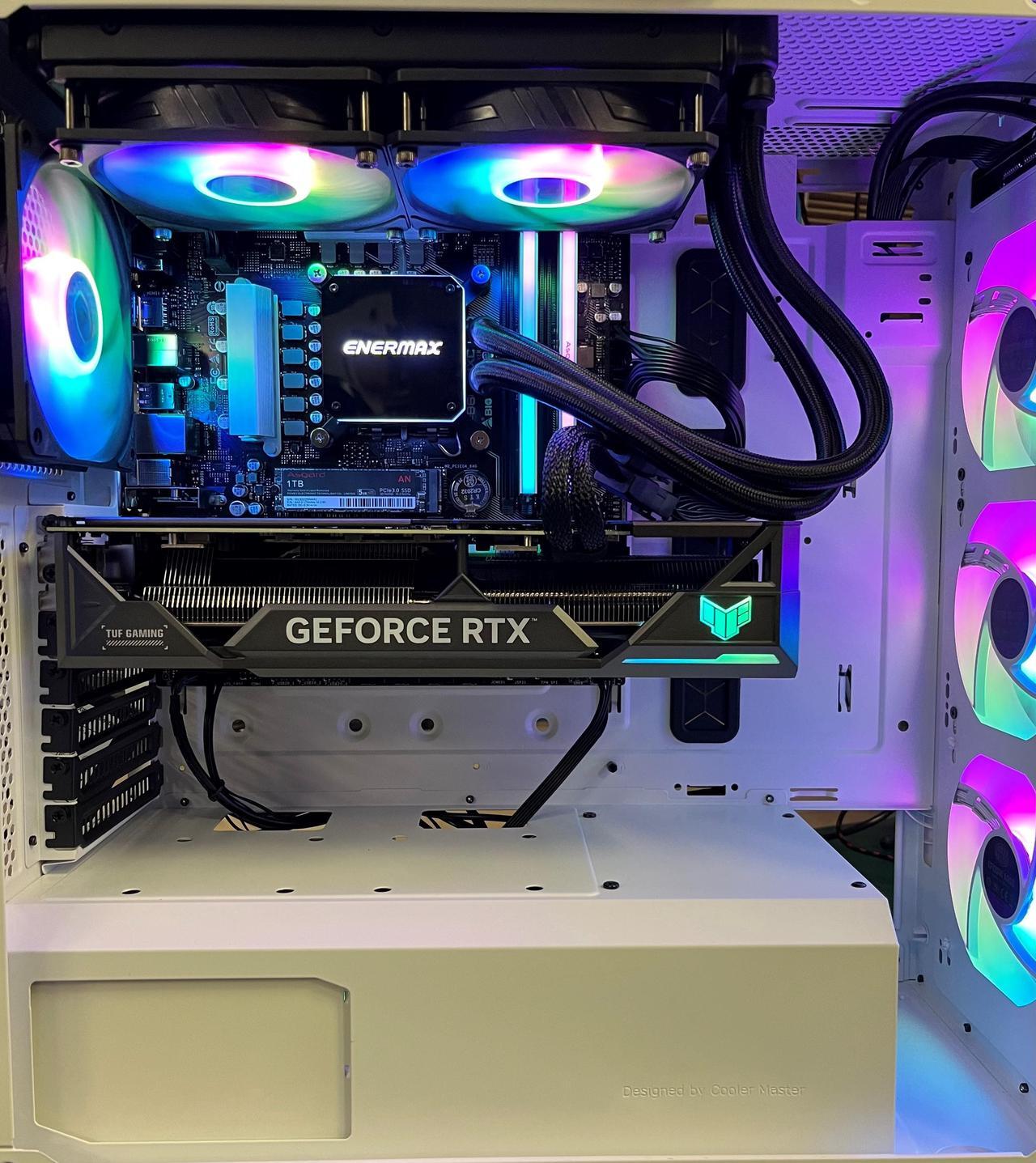 Alt view image 5 of 5 - AVGPC Blizzard Series Gaming PC - Intel i7 12700KF 3.6GHz, NVIDIA GeForce RTX 4060, 32GB 3600MHz DDR4, 1TB NVME M.2 SSD, 240mm Liquid Cooler, ARGB Fans, Wifi/AC, TD500 Mesh White Case, Windows 11