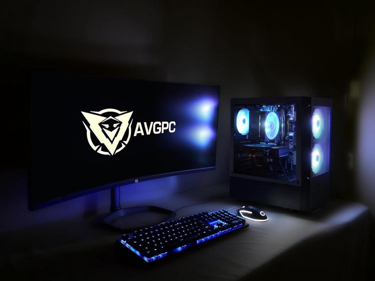 Alt view image 6 of 5 - AVGPC Max Gaming PC, AMD Ryzen 5 5600G 6-Core 4.4 GHz Max Boost, AMD Radeon Vega 7 (GPU upgrade ready up to RTX 4070), 16GB 3200MHz DDR4, 1TB M.2 NVMe SSD, Hyper 212 RGB Cooler, Windows 11, Wi-Fi/AC