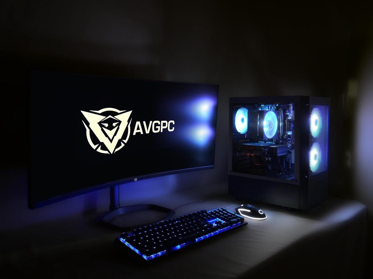 Alt view image 5 of 5 - AVGPC Max Gaming PC - AMD RYZEN 5 5600X 6-Core, Nvidia GeForce RTX 5060, 16GB RAM, 1TB M.2 NVMe SSD, AIO CPU Liquid Cooler Windows 11 Black