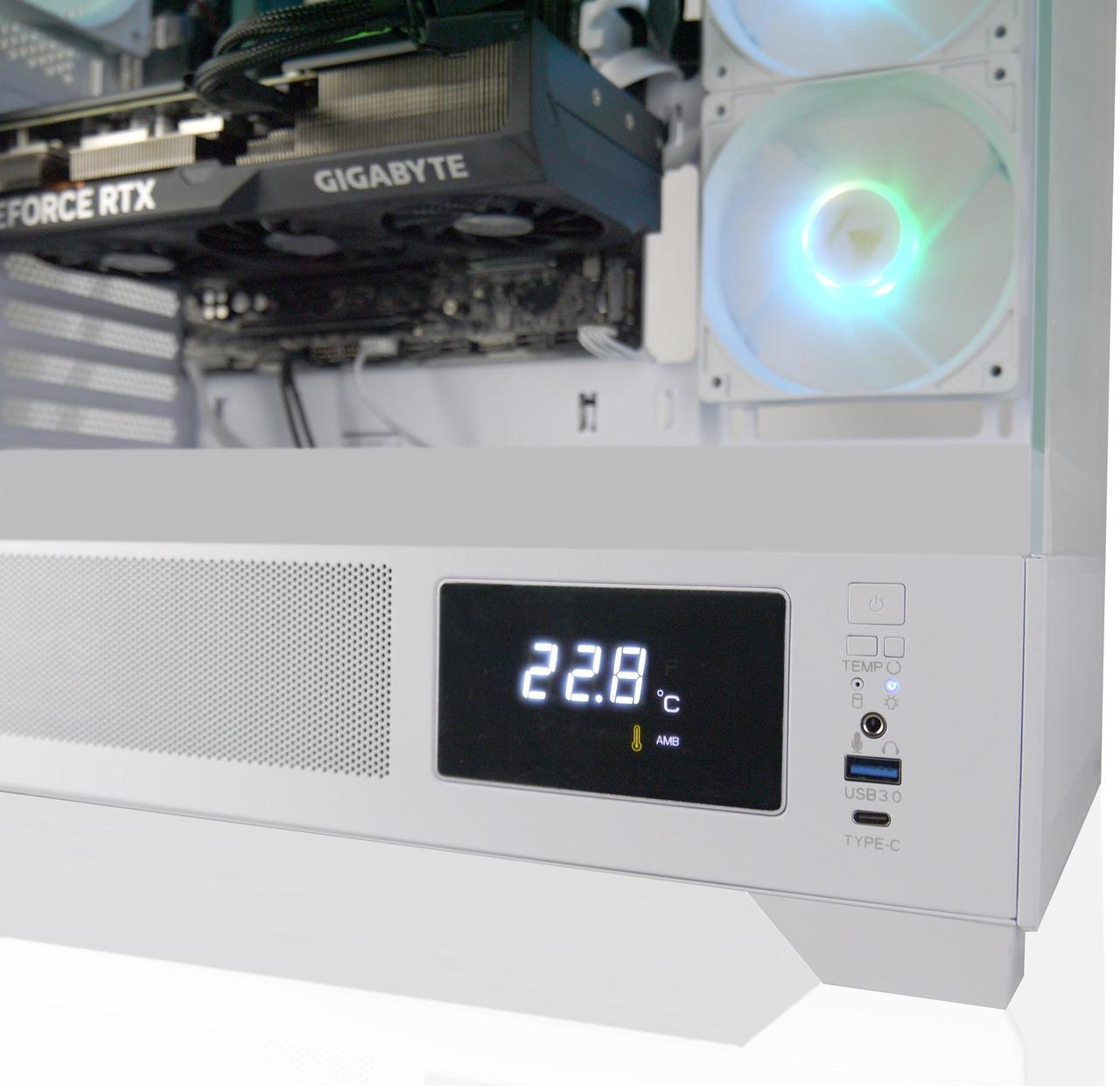 Alt view image 5 of 7 - AVGPC Whirlwind Gaming PC  AMD Ryzen 7 9700X Zen5, Radeon RX 9070 XT, 32GB 6000MHz DDR5, 1TB NVME M.2 SSD, 360MM AIO Liquid Cooling, WiFi/AC, Tempered Glass Case White, Windows 11 Home White