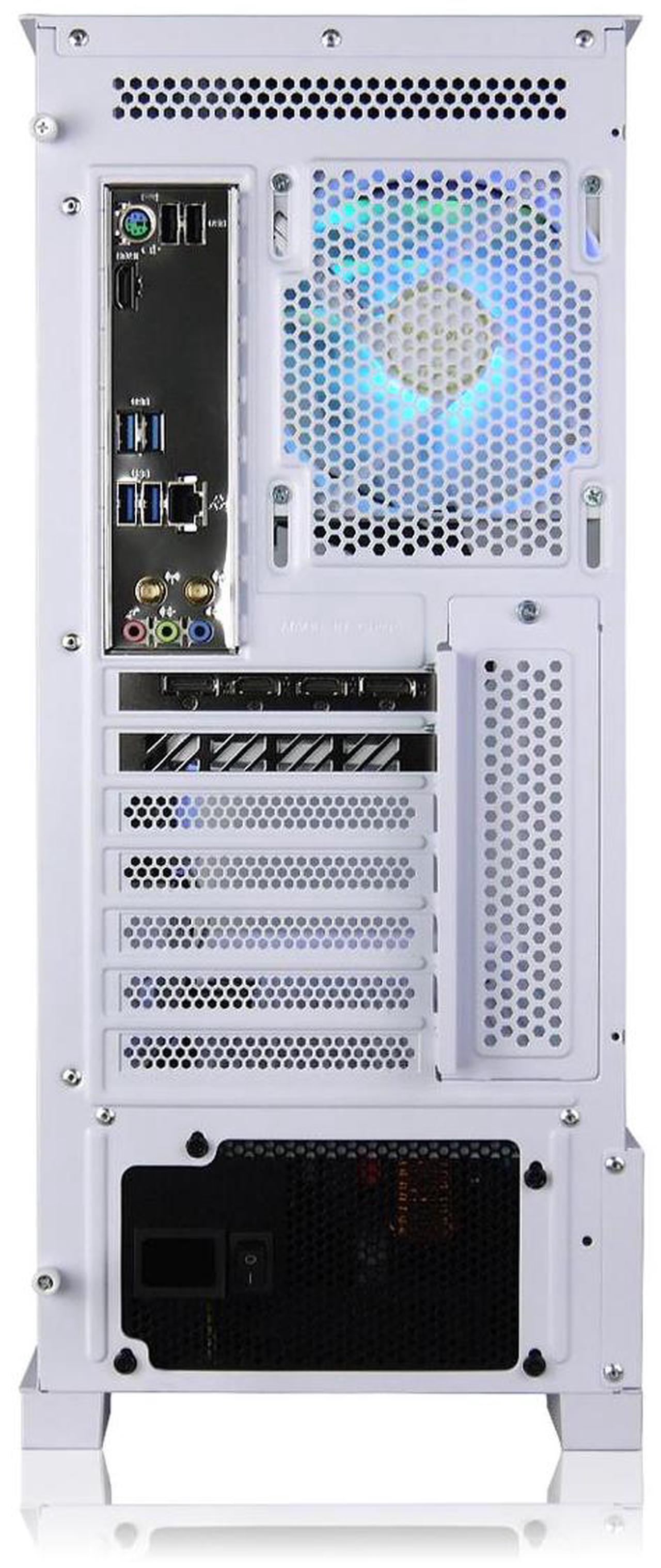 Alt view image 6 of 7 - AVGPC Whirlwind Gaming PC  AMD Ryzen 7 9700X Zen5, Radeon RX 9070 XT, 32GB 6000MHz DDR5, 1TB NVME M.2 SSD, 360MM AIO Liquid Cooling, WiFi/AC, Tempered Glass Case White, Windows 11 Home White