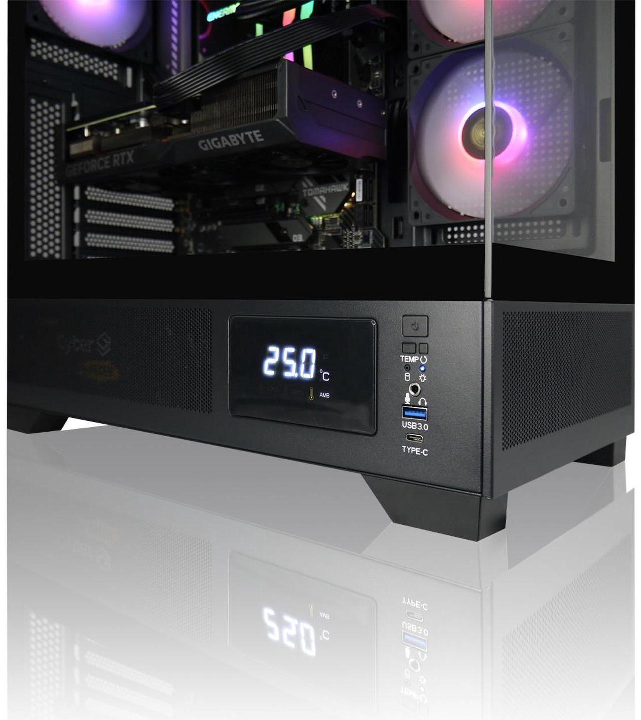 Alt view image 2 of 7 - AVGPC Whirlwind Gaming PC AMD Ryzen 7 9700X Zen5, NVIDIA GeForce RTX 5070 Ti, 32GB 6000MHz DDR5, 2TB NVME M.2 SSD, 360MM AIO Liquid Cooling, WiFi/AC, Tempered Glass Case Black, Windows 11 Home