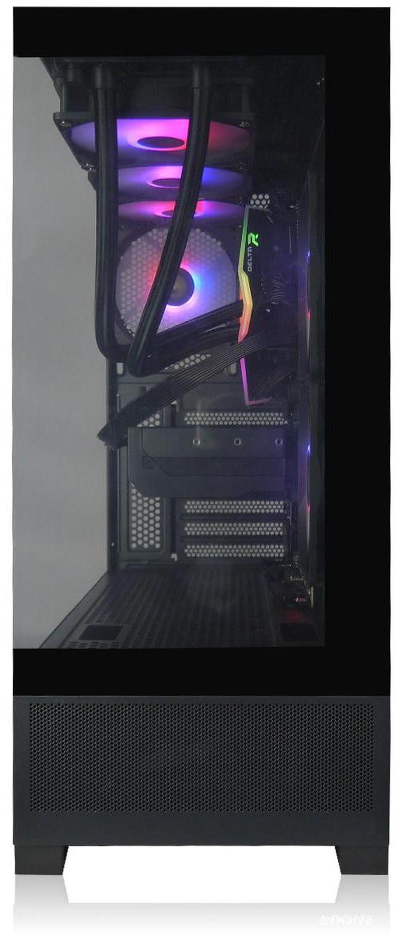 Alt view image 5 of 7 - AVGPC Whirlwind Gaming PC AMD Ryzen 7 9700X Zen5, NVIDIA GeForce RTX 5070 Ti, 32GB 6000MHz DDR5, 2TB NVME M.2 SSD, 360MM AIO Liquid Cooling, WiFi/AC, Tempered Glass Case Black, Windows 11 Home