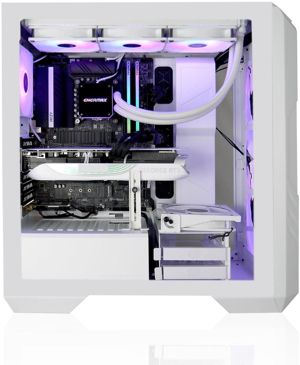 Alt view image 2 of 5 - AVGPC FrostFire Creator Gaming PC AMD Ryzen 9 9900X3D, NVIDIA GeForce RTX 5090, 2+2 TB nVME, 64GB RAM DDR5, 360mm Liquid Cooling, Win 11 Pro, White RTX 5090 4TB SSD