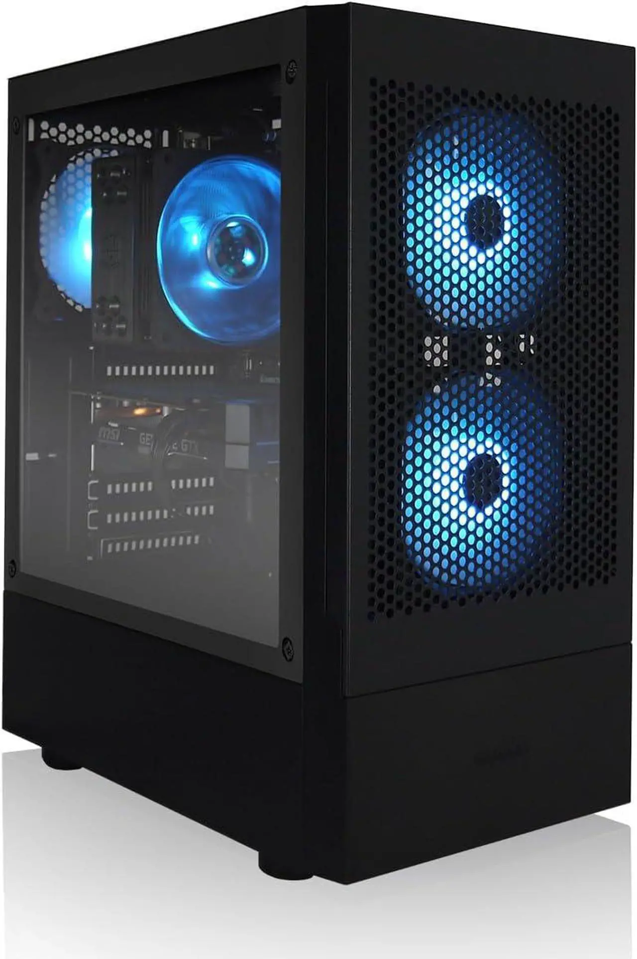 Main image of AVGPC Max Series Gaming PC - AMD Ryzen 5  5600X 4.6 GHz, GeForce RTX 5060 Ti GPU , 16GB RAM, 1TB M.2 NVMe SSD, Heat-Pipe CPU Cooler, ARGB Fans, Wifi/AC, MAX ATX Case, Windows 11 Black