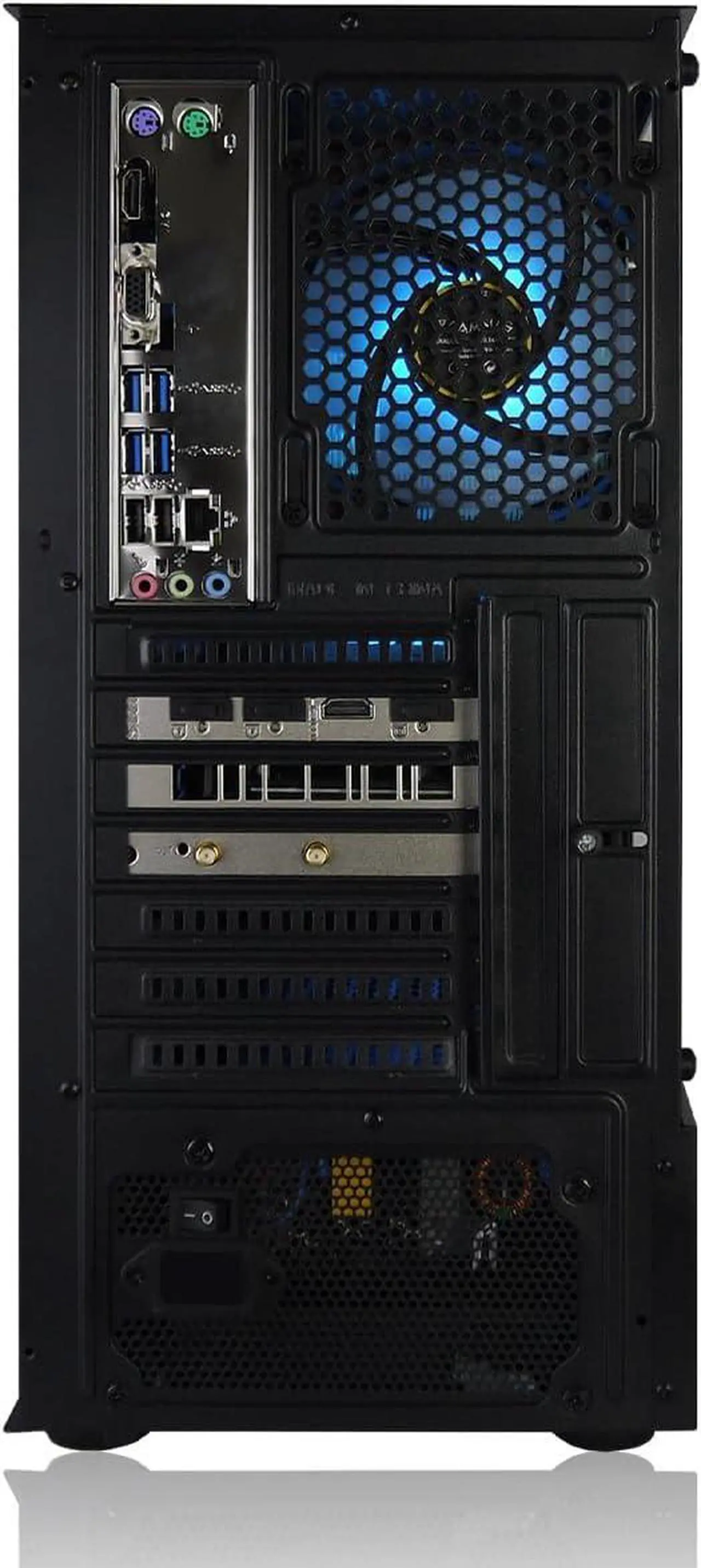 Alt view image 4 of 5 - AVGPC Max Series Gaming PC - AMD Ryzen 5  5600X 4.6 GHz, GeForce RTX 5060 Ti GPU , 16GB RAM, 1TB M.2 NVMe SSD, Heat-Pipe CPU Cooler, ARGB Fans, Wifi/AC, MAX ATX Case, Windows 11 Black